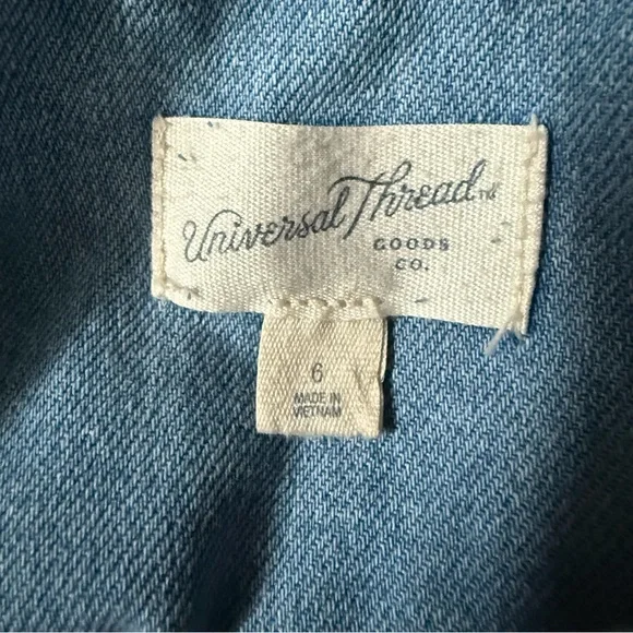 Universal Thread Denim Jumpsuit Women’s Size 6 Western Jumpsuot - Picture 6 of 6